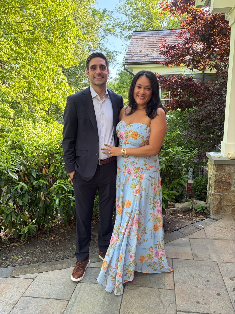 Lulu's Light Blue Strapless Floral Maxi Dress - Picture 4 of 4